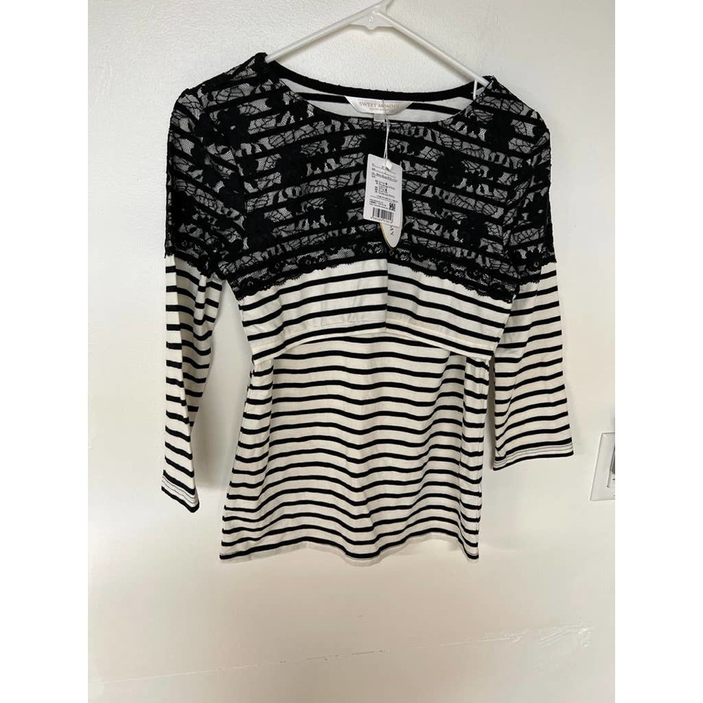 Sweet Mommy Black and White Blouse